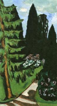 Eyckenstein Cypresses Artwork by Max Beckmann