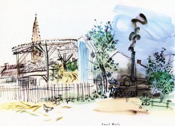 Thrashing Machine at Lestelle Artwork by Raoul Dufy