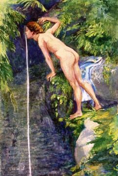 After the Bath - a Memory of the South Seas Artwork by John La Farge