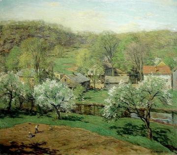 The Village in Late Spring Artwork by Willard Leroy Metcalf