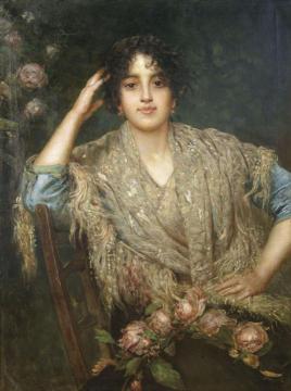 Woman With A Shawl Artwork by Alexei Harlamoff