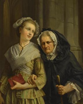 Going to Church Artwork by Paul-Alexandre-Alfred Leroy