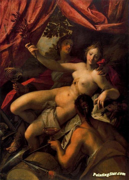 Allegory of Peace, Art and Abundance Artwork by Hans von Aachen