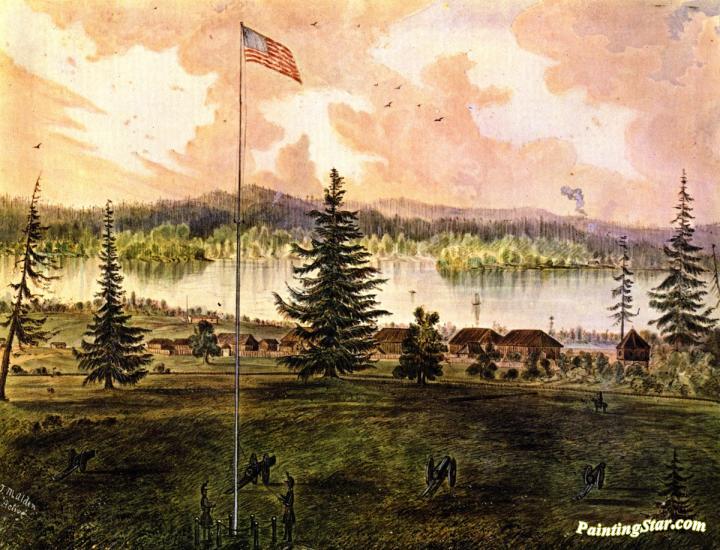 Fort Vancouver, Oregon Artwork by James Madison Alden