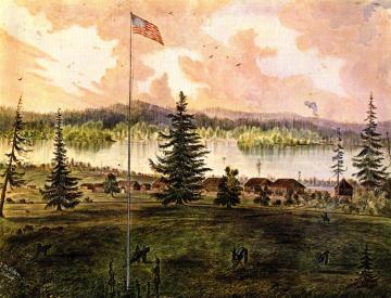 Fort Vancouver, Oregon Artwork by James Madison Alden