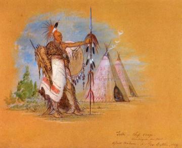 Tal-Lee, a Warrior of Distinction Artwork by George Catlin