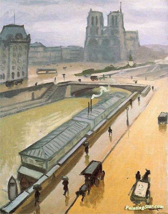 Rainy Day in Paris Artwork by Albert Marquet