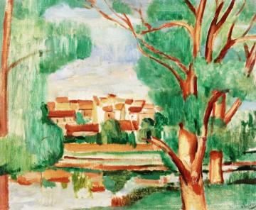 Banks Of The Seine At Carrières-sur-seine Artwork by Andre Derain