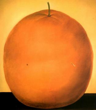 Orange Artwork by Fernando Botero