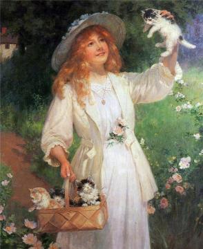 Kittens Artwork by Percy Tarrant