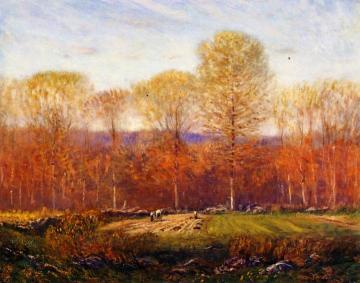 Fall Plowing Artwork by Dwight W. Tryon
