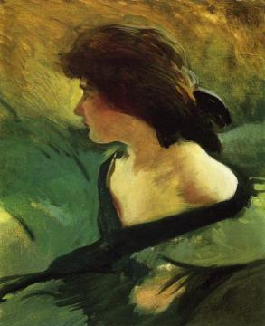 Young Girl in Green Dress Artwork by John White Alexander