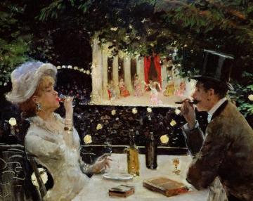 In Café-chantant 'les Ambassadeurs' Artwork by Jean Georges Beraud