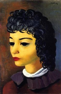 Little Brown Head Artwork by Moise Kisling