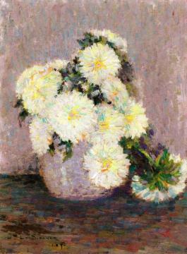 Flowers in a Vase Artwork by Henri Le Sidaner