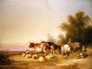 Herders Resting At Lunch Artwork by William Shayer Snr