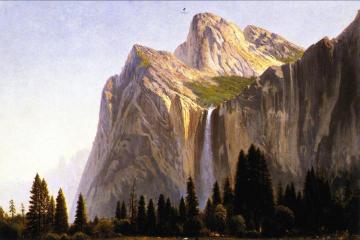 Bridal Veil Falls, Yosemite Artwork by Gilbert Munger