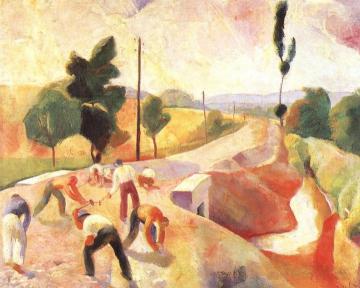Road Construction Artwork by Karoly Patko