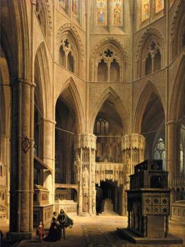 The Choir Of Westminster Abbey Artwork by Max Emanuel Ainmiller