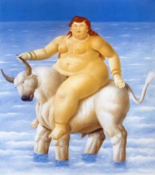 Rapto d'  Europa Artwork by Fernando Botero