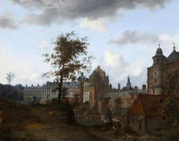 A View of the Palace of the Dukes of Brabant, Brussels Artwork by Jan van der Heyden