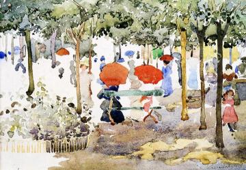 Central Park Artwork by Maurice Prendergast