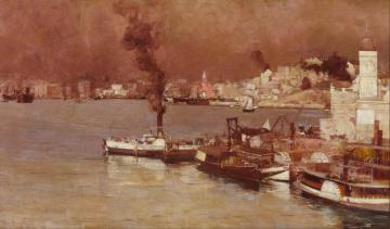 An Autumn Morning, Milson's Point, Sydney Artwork by Tom Roberts