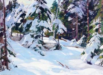 Winter Day Artwork by Aldro Thompson Hibbard
