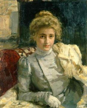 Portrait Of Tevashova Artwork by Ilya Yefimovich Repin