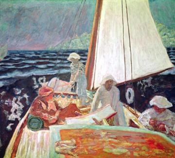 Signac And His Friends Sailing Artwork by Pierre Bonnard