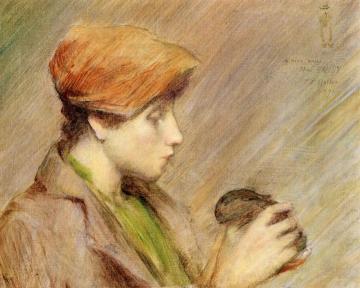 Suzanne (Hoschede) au Lapin Artwork by Theodore Earl Butler