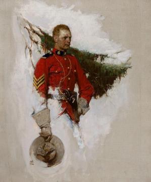 Canadian Mountie Artwork by Dean Cornwell