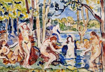 Bathers Artwork by Maurice Prendergast