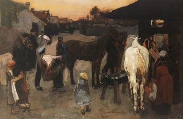 Bij De Hoefsmid Artwork by George Heidrik Breitner