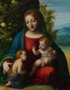 Virgin and Child with the Young Saint John the Baptist Artwork by Correggio