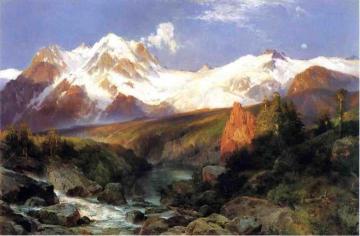 The Teton Range Artwork by Thomas Moran