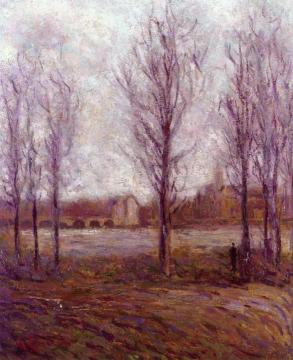 View of the Bridge at Moret-sur-Loing Artwork by Gustave Loiseau