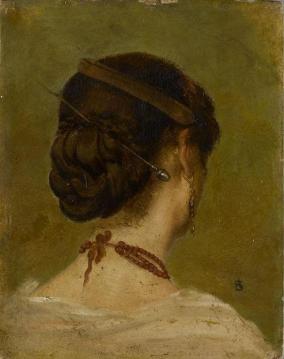 Head Of A Woman Artwork by Alfred Stevens
