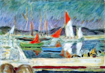 Boats in the Harbor, Le Cannet Artwork by Pierre Bonnard