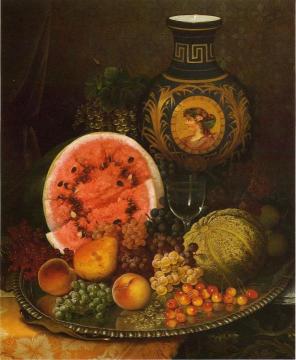 Still Life with Fruit and Vase Artwork by William Mason Brown