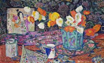 A Vase of Flowers Artwork by Leon De Smet