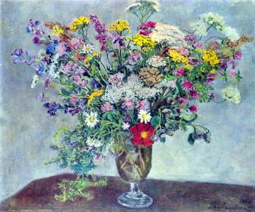 Wildflowers Artwork by Pyotr Konchalovsky