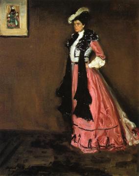 Woman in Pink: Portrait of Roselle Fitzpatrick Artwork by Alfred Henry Maurer