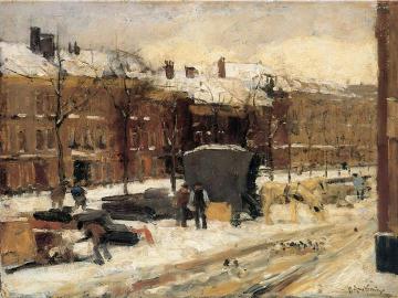 City View In The Snow Artwork by Floris Arntzenius