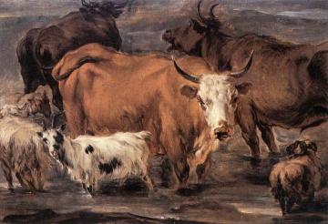 Animal Study(1635-1683) Artwork by Nicolae Berchem