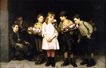 Street Gallantry Artwork by John George Brown