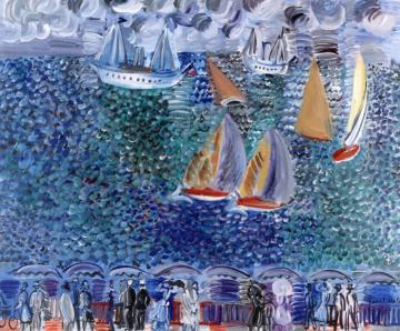 Promenade By The Sea, Sainte Adresse Artwork by Raoul Dufy