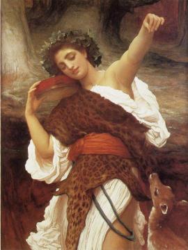 Bacchante Artwork by Sir Frederick Lord Leighton