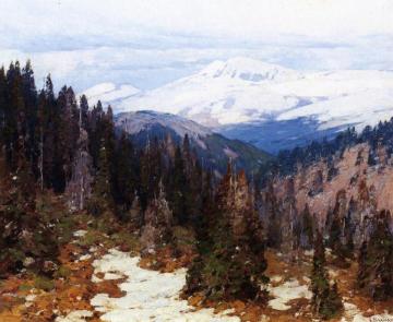 Down The Brazeau Artwork by Carl Rungius