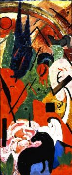 Landscape with Animals and Rainbow Artwork by Franz Marc